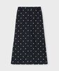 [WOMEN]ポケットバニー ドットストレッチフレアスカート