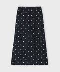 [WOMEN]ポケットバニー ドットストレッチフレアスカート