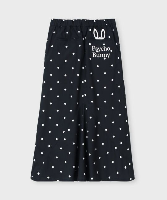 [WOMEN]ポケットバニー ドットストレッチフレアスカート