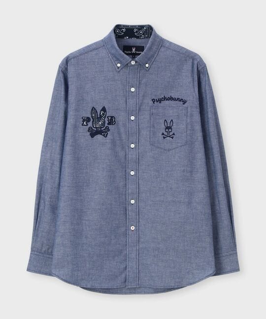 オリジナルバンダナ柄 ボタンダウンシャツ