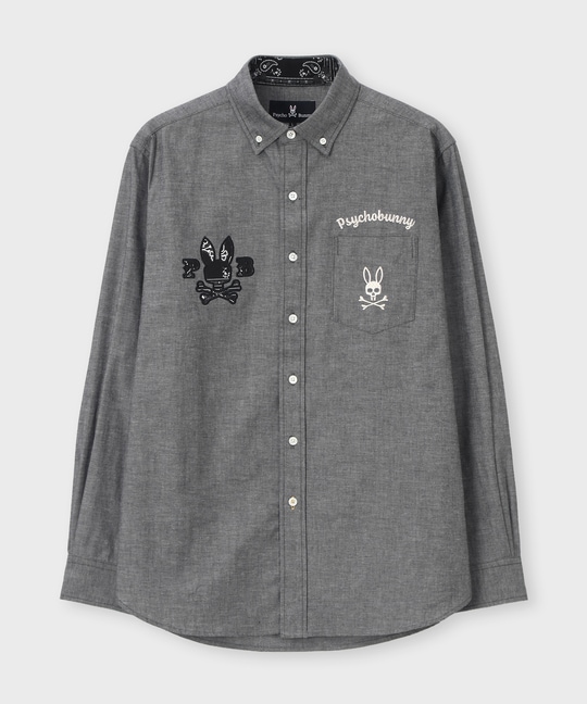 オリジナルバンダナ柄 ボタンダウンシャツ