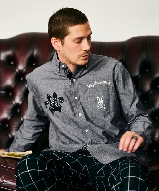 オリジナルバンダナ柄 ボタンダウンシャツ