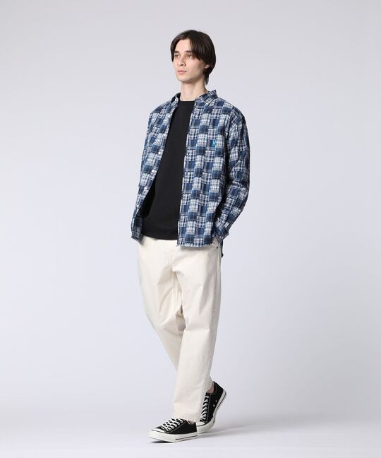 ランダムパッチワークチェックシャツ