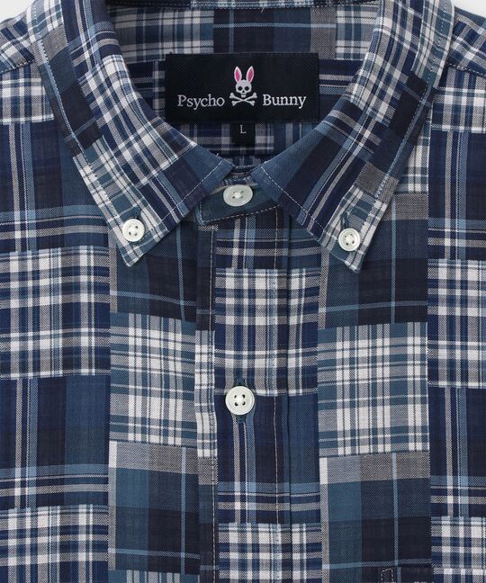 ランダムパッチワークチェックシャツ