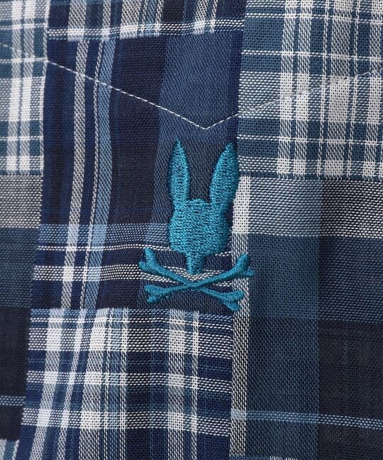 ランダムパッチワークチェックシャツ