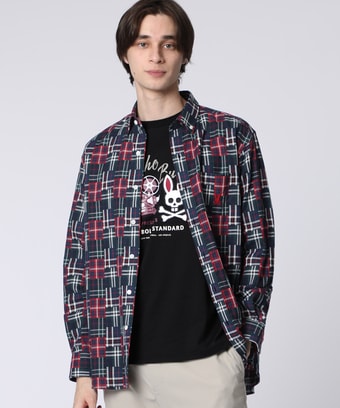 ランダムパッチワークチェックシャツ