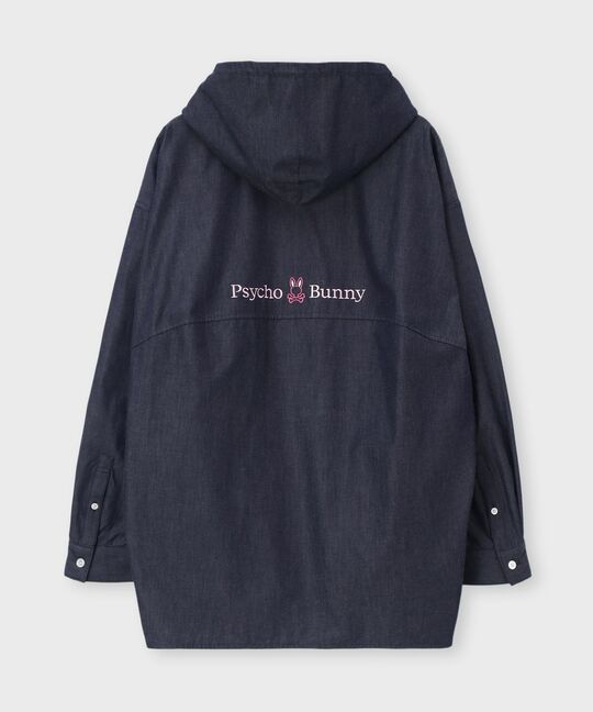 [WOMEN]BUNNY デニムフードシャツ