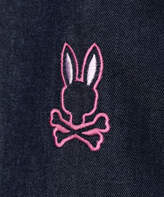 [WOMEN]BUNNY デニムフードシャツ