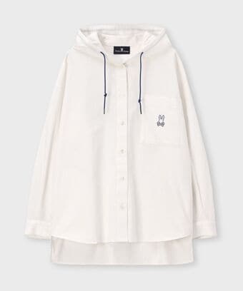 [WOMEN]BUNNY デニムフードシャツ