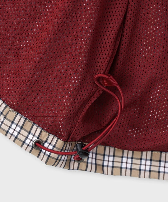 コットンライク ミニチェック スタンドカラーブルゾン