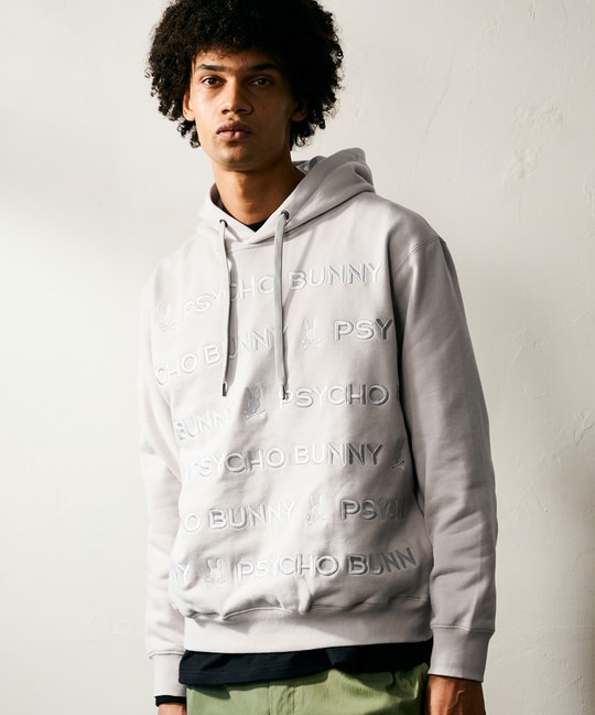 トナル総柄ロゴ刺繍 パーカ