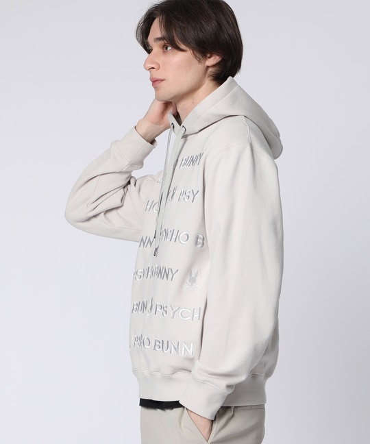 トナル総柄ロゴ刺繍 パーカ