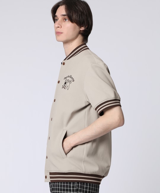 BUNNYグラフィック 半袖バーシティジャケット