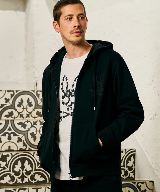 ジャカードロゴ  バギースウェットパーカ