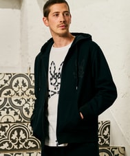 ジャカードロゴ  バギースウェットパーカ