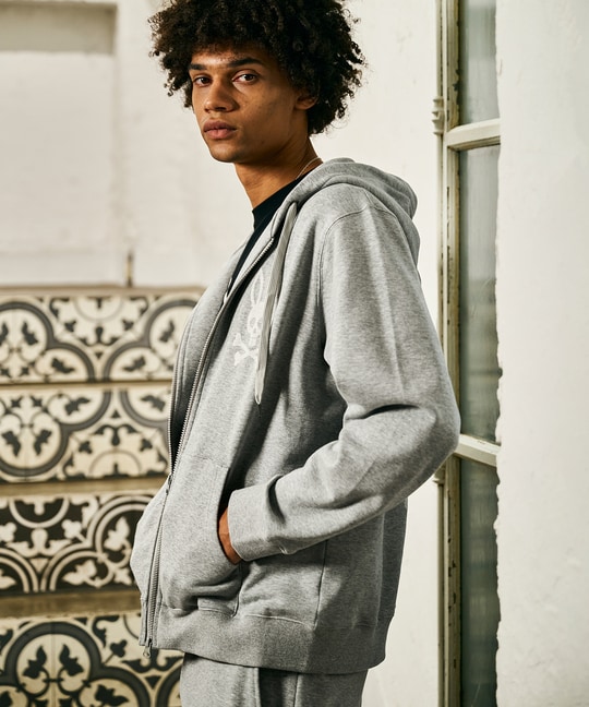 ジャカードロゴ  バギースウェットパーカ