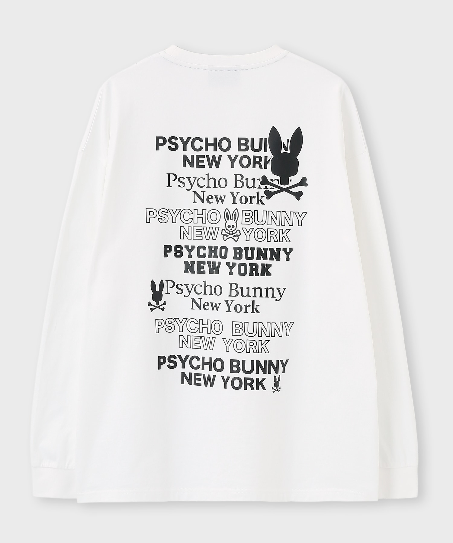 WEB限定]ツアーTEE風 ロゴ ロングスリーブTシャツ｜Psycho Bunny