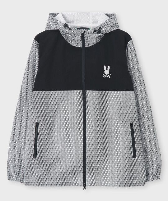 [GOLF]オリジナル総柄切替 ダブルジップフードブルゾン