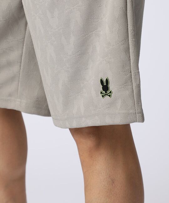 [GOLF]異素材切替シルエットバニージャガード ショートパンツ