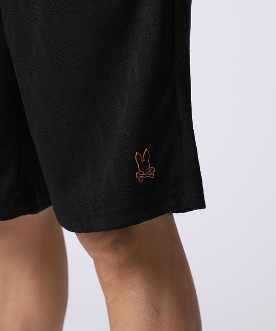 [GOLF]異素材切替シルエットバニージャガード ショートパンツ