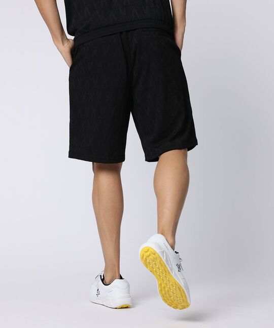 [GOLF]異素材切替シルエットバニージャガード ショートパンツ