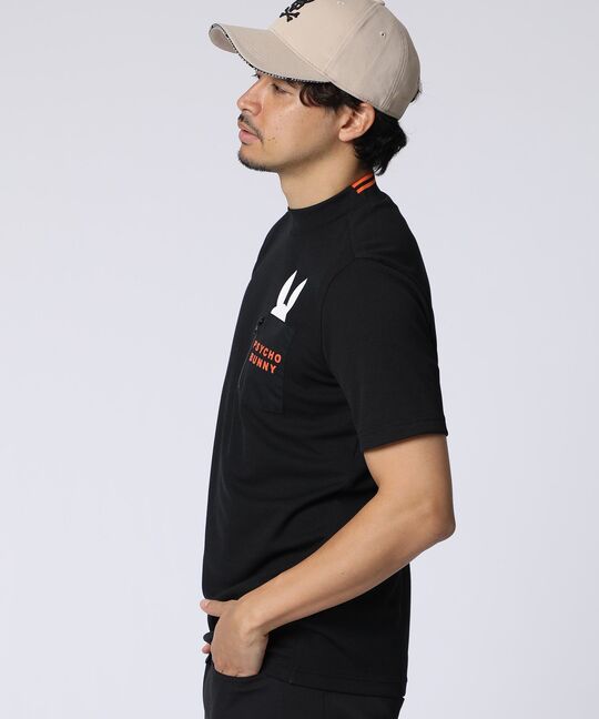 [GOLF]ポケットバニー モックネックTシャツ