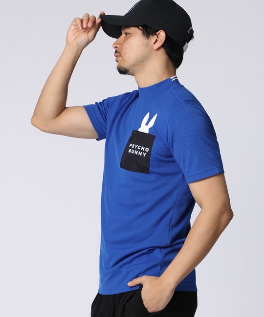 [GOLF]ポケットバニー モックネックTシャツ