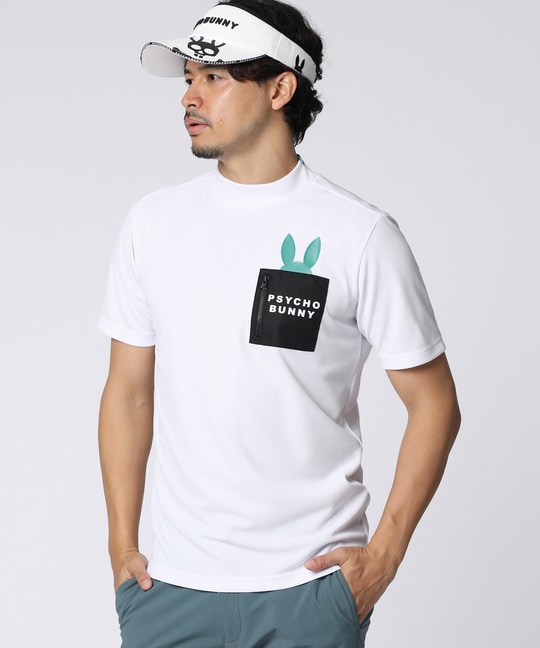 [GOLF]ポケットバニー モックネックTシャツ