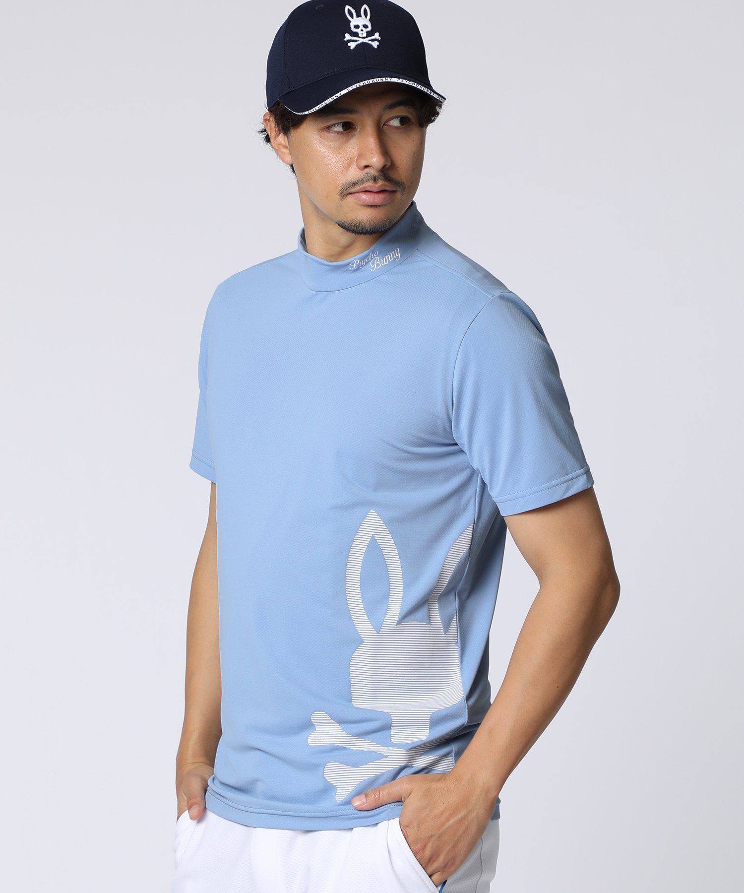 GOLF]ビッグBUNNYプリント モックネックTシャツ｜Psycho Bunny｜サイコ