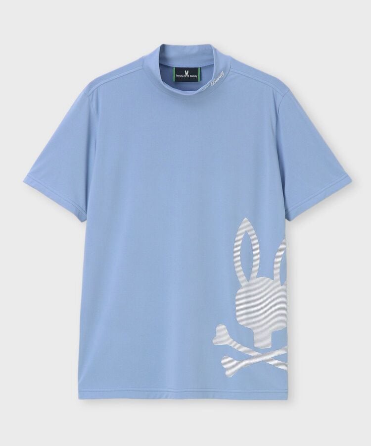 PSYCHO BUNNY GOLF BIG BUNNYロゴ モックネックTシャツ Psycho Bunny（サイコバニー） tシャツ 「GOLF」 リラックスフィット
