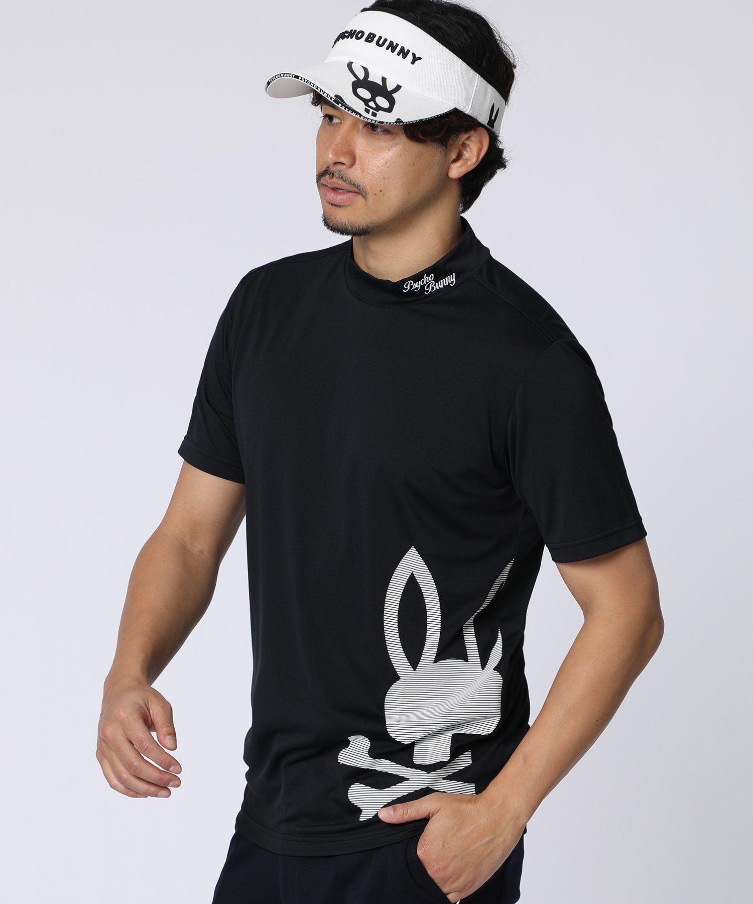 GOLF]ビッグBUNNYプリント モックネックTシャツ｜Psycho Bunny｜サイコ