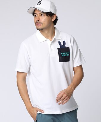 [GOLF]ドライミックス鹿の子　 ポケットバニーポロシャツ