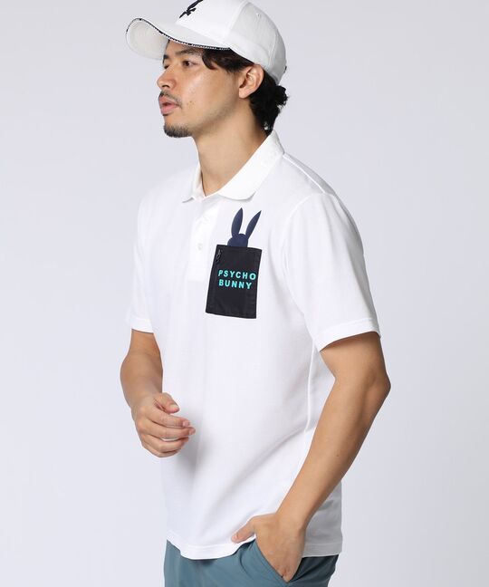 [GOLF]ドライミックス鹿の子 ポケットバニーポロシャツ