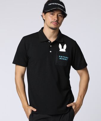 [GOLF]ドライミックス鹿の子　 ポケットバニーポロシャツ