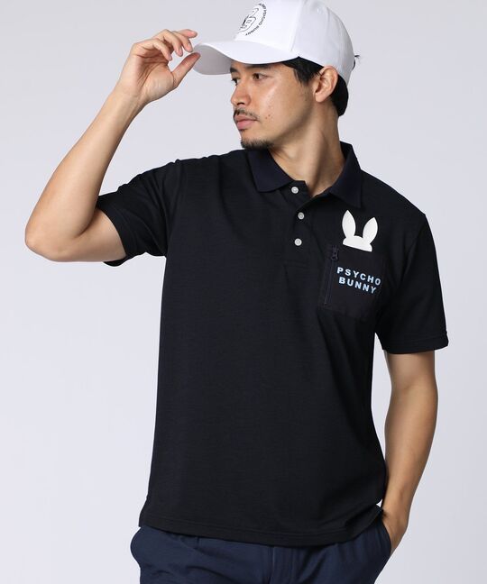 [GOLF]ドライミックス鹿の子 ポケットバニーポロシャツ