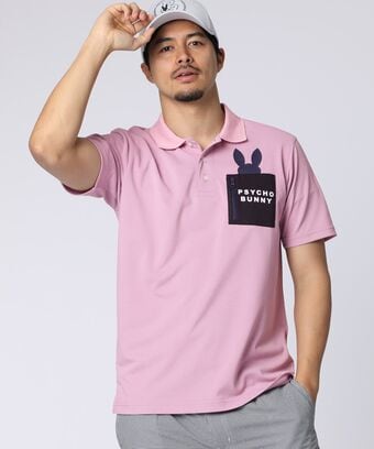 [GOLF]ドライミックス鹿の子　 ポケットバニーポロシャツ