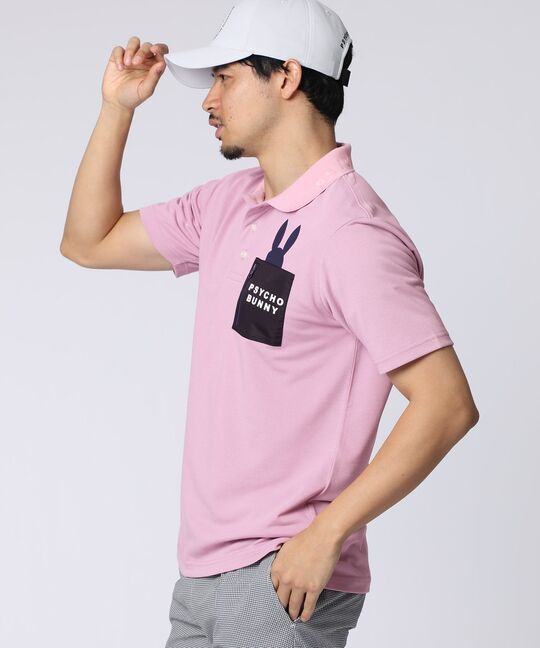 [GOLF]ドライミックス鹿の子 ポケットバニーポロシャツ