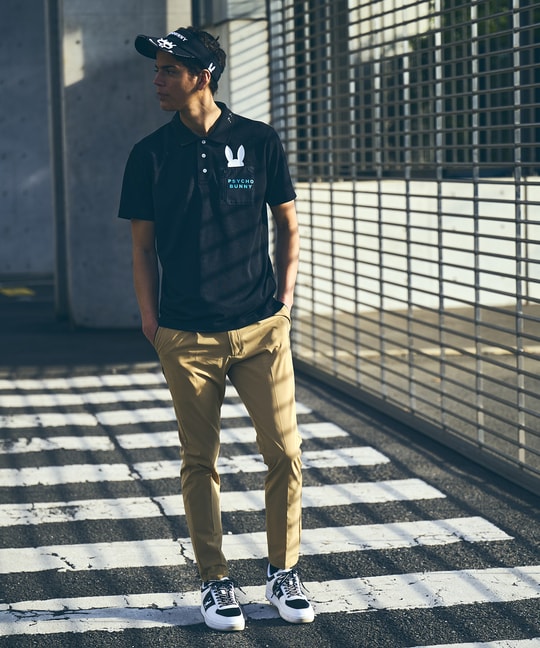 [GOLF]ドライミックス鹿の子 ポケットバニーポロシャツ