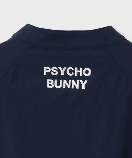 [GOLF]パイピングライン ナイロンショルダージップラグランTシャツ