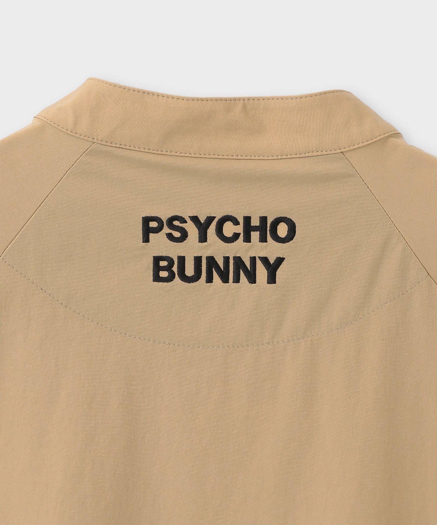 GOLF]パイピングライン ナイロンショルダージップラグランTシャツ