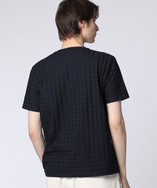 リンクスニット 千鳥格子柄Tシャツ