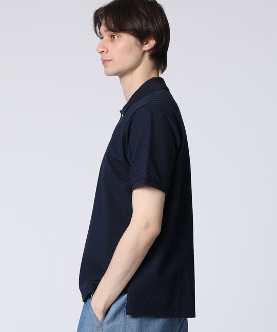 シルケットリンクス チェッカー柄ポロシャツ