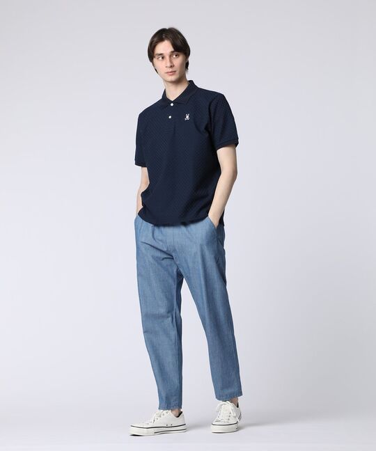 シルケットリンクス チェッカー柄ポロシャツ