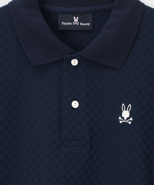 シルケットリンクス チェッカー柄ポロシャツ