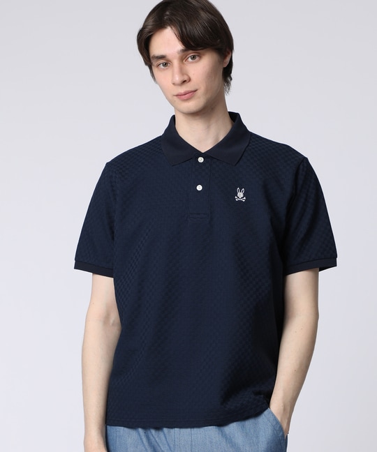 シルケットリンクス チェッカー柄ポロシャツ