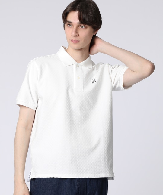 シルケットリンクス チェッカー柄ポロシャツ