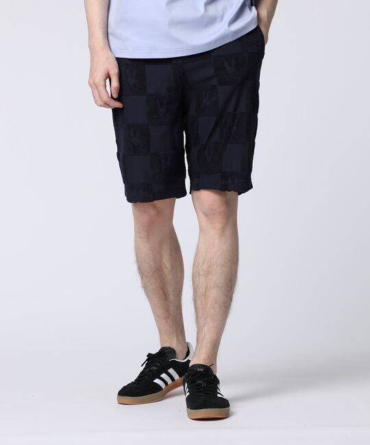 パイルジャカード チェック柄 ショートパンツ