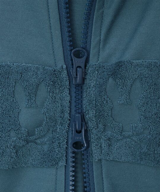 パイルジャカード チェック柄 ジップアップパーカー