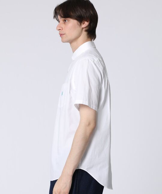 マルチカラーボタン ブロードシャツ