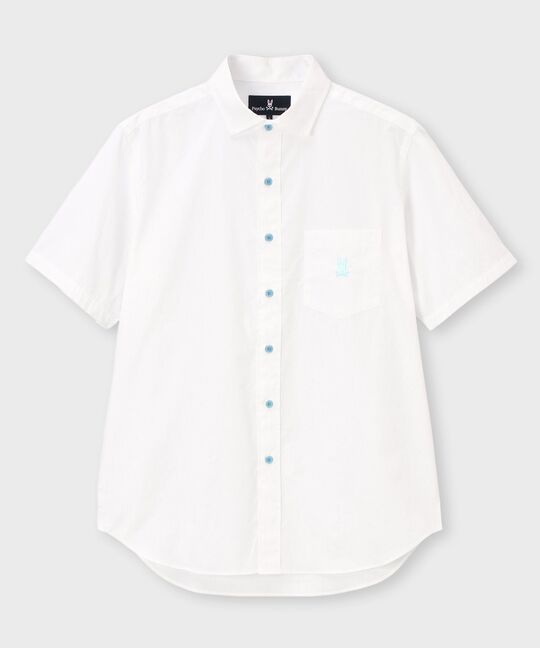 マルチカラーボタン ブロードシャツ